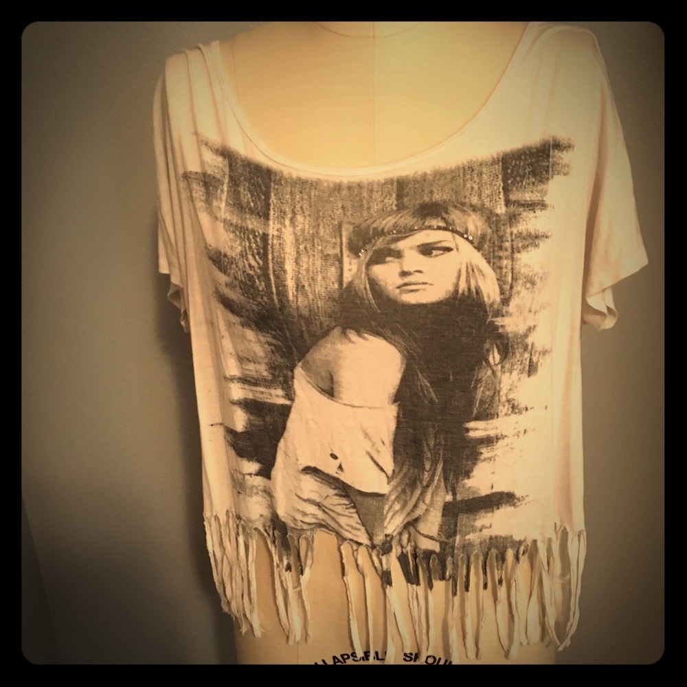 Vintage off the shoulder crop top